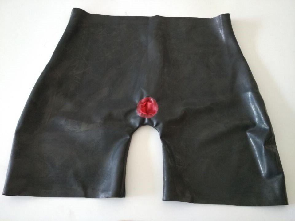 Boyshort Underwear - Celana pendek Fetish karet lateks pria,
